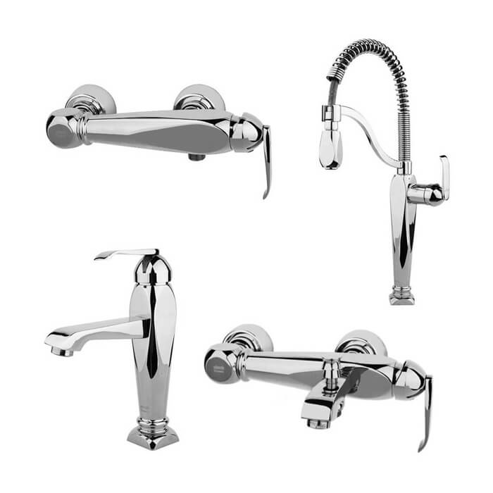 ست شیرآلات راسان مدل آلیس کروم