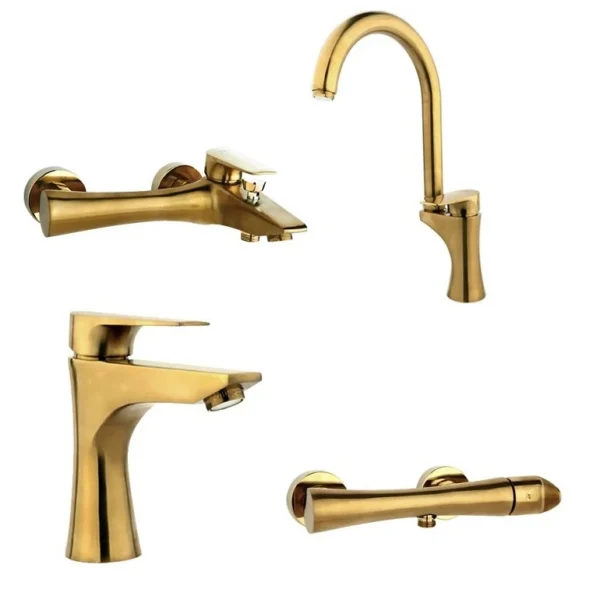 ست شیرآلات راسان مدل آتیس طلامات