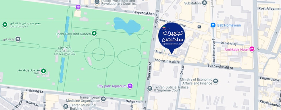 آدرس تجهیزات ساختمان روی نقشه